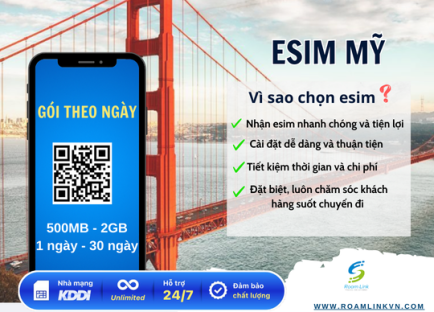 Esim Mỹ -  Gói theo ngày