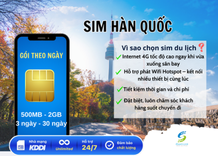 Sim Hàn Quốc - Gói Theo Ngày