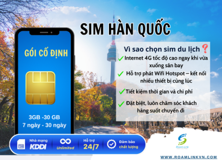 Sim Hàn Quốc - Gói Cố Định