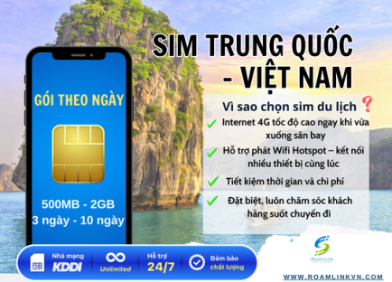 Sim Trung Quốc - Việt Nam : Gói theo ngày