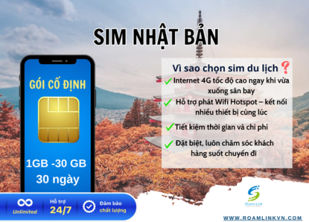 Sim Nhật Bản - Gói Cố Định