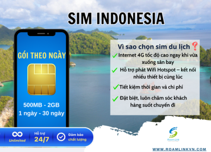 Sim Indonesia - Gói theo ngày