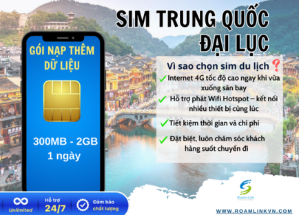 Sim Trung Quốc-Gói nạp thêm dữ liệu