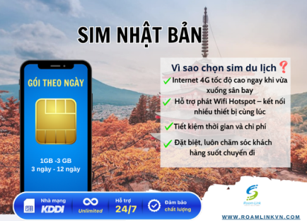 Sim Nhật Bản - Gói Theo Ngày