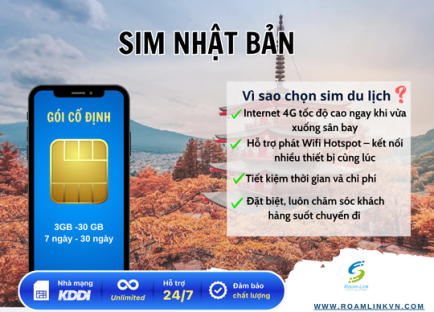 Sim Nhật Bản - Gói Cố Định